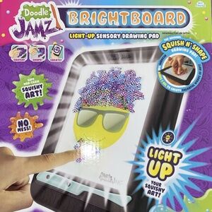 New DoodleJamz BrightBoard Light-Up Sensory LED Drawing Pad, Filled w/ Squishy B